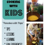 Cooking pancakes with kids