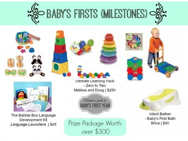 Babys firsts milestones giveaway