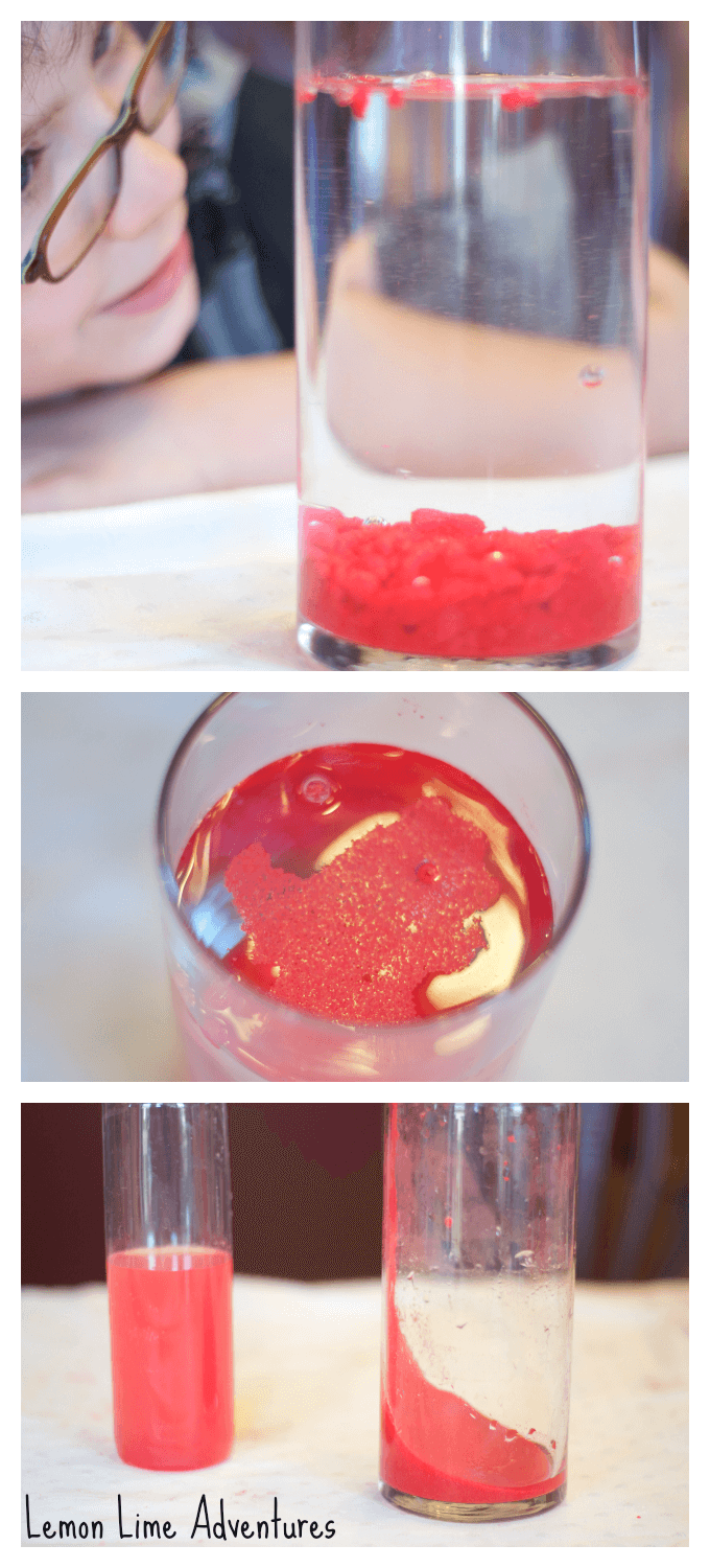 Observing Sand in Water Experiment