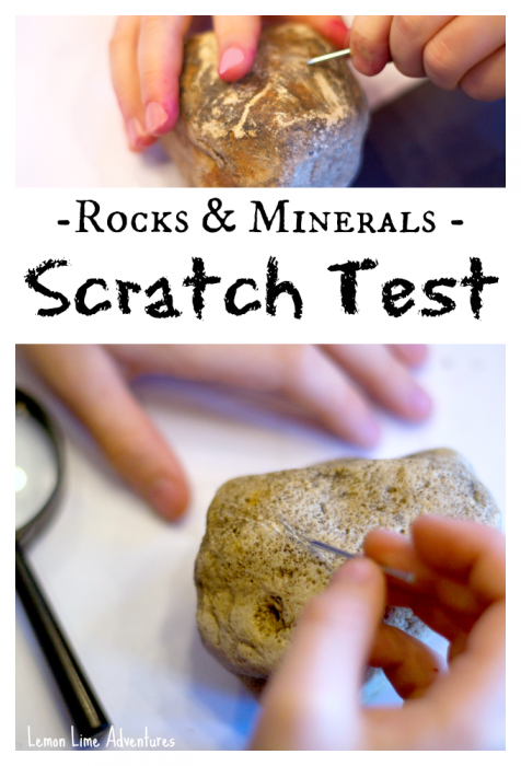 Rocks and minerals Scratch Test