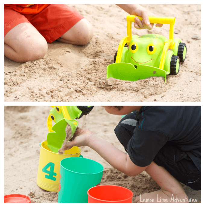 Sand Play Ideas Push and Dump