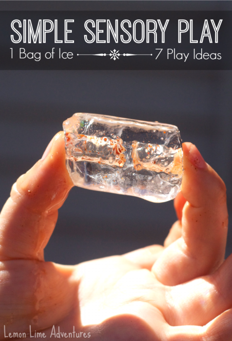 Simple Sensory Play with Ice