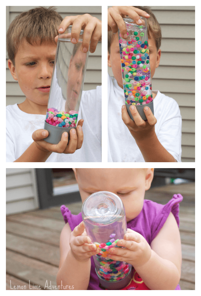 Sensory Bottle with Water and Beads