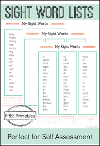 TOP Sight Word Lists {FREE PRINTABLES}