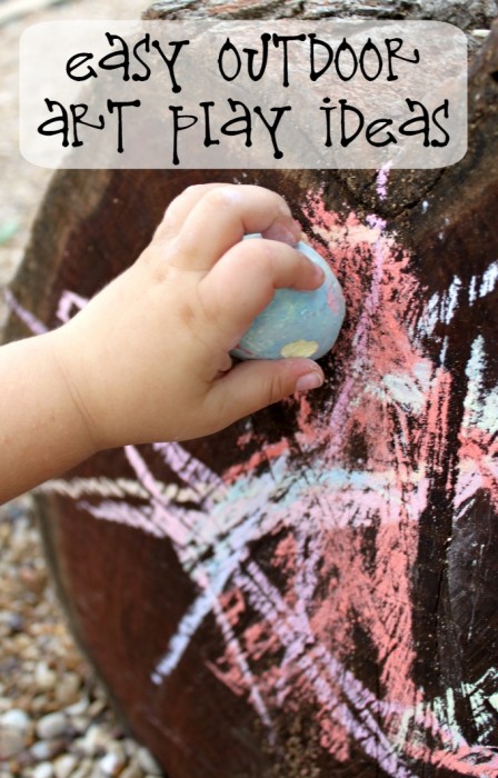 easy outdoor art play ideas toddlers