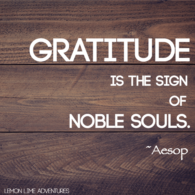 Gratitude is the sign of noble souls quote by Aesop
