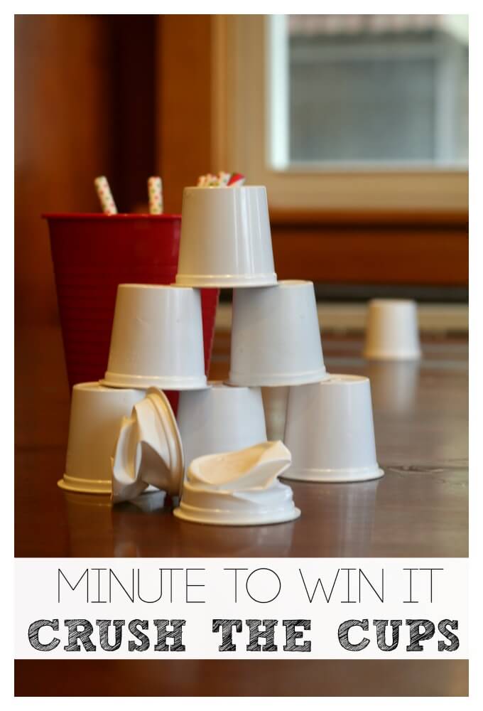 Minute to Win It Game Crush the Cups