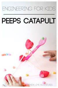 Engineering for Kids with Peeps Catapults