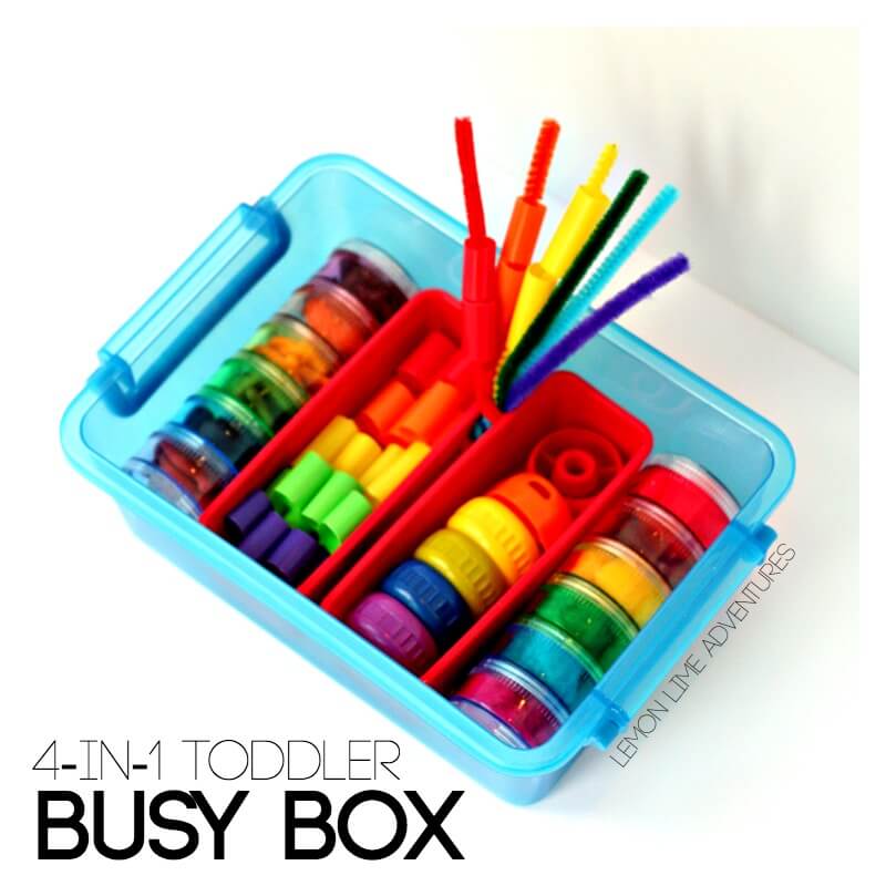 Toddler Busy Box with Rainbows