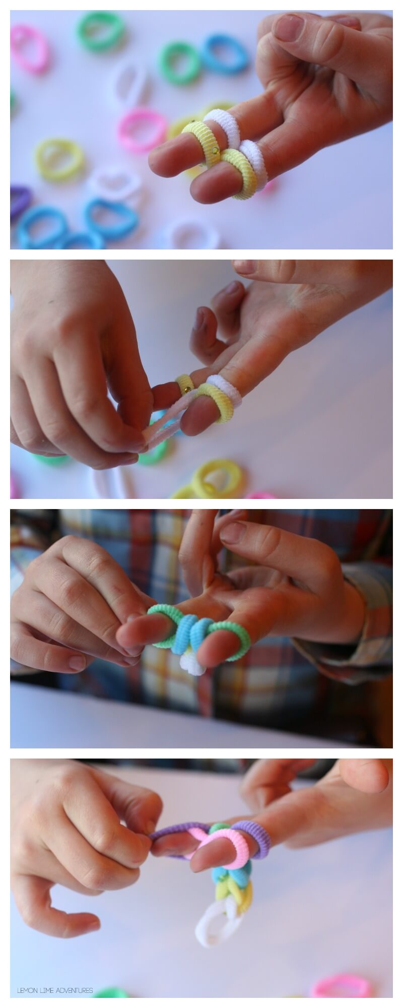 How to make a simple finger knit project without rainbow looms