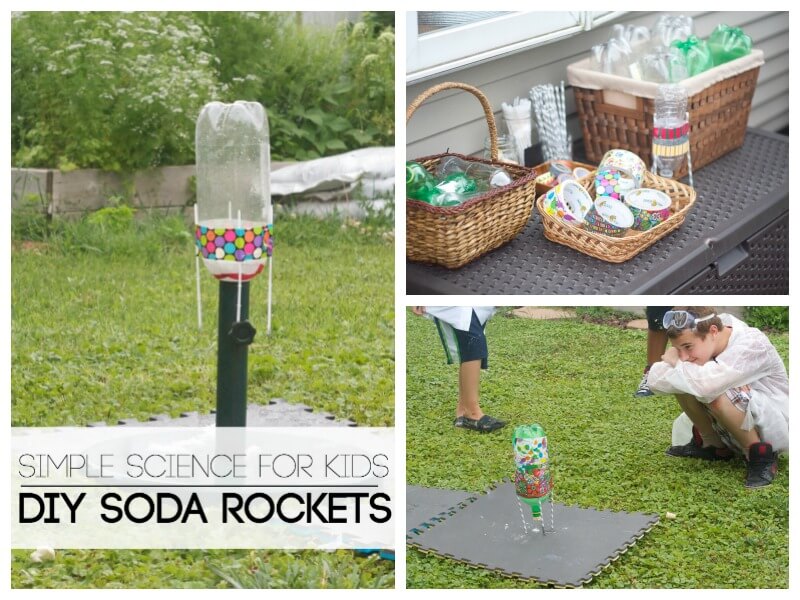 DIY Soda Rockets for Kids Featured