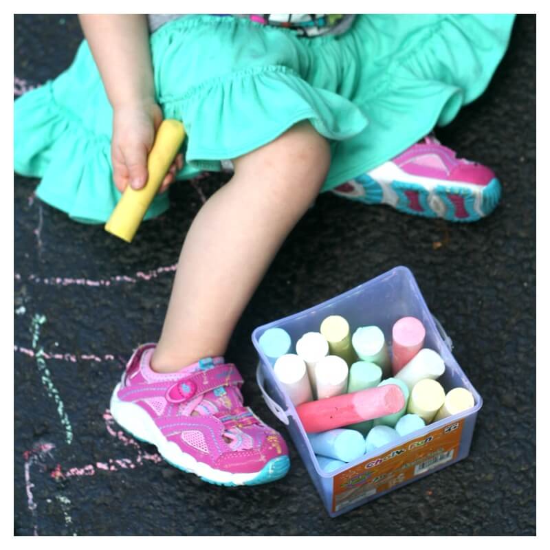 Chalk Play with Toddlers