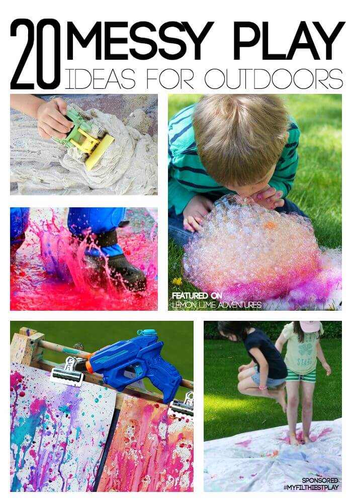 Messy Play Ideas for Outdoors