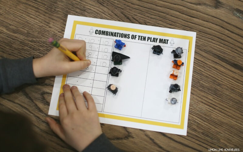 Combinations of Ten with Lego Figures