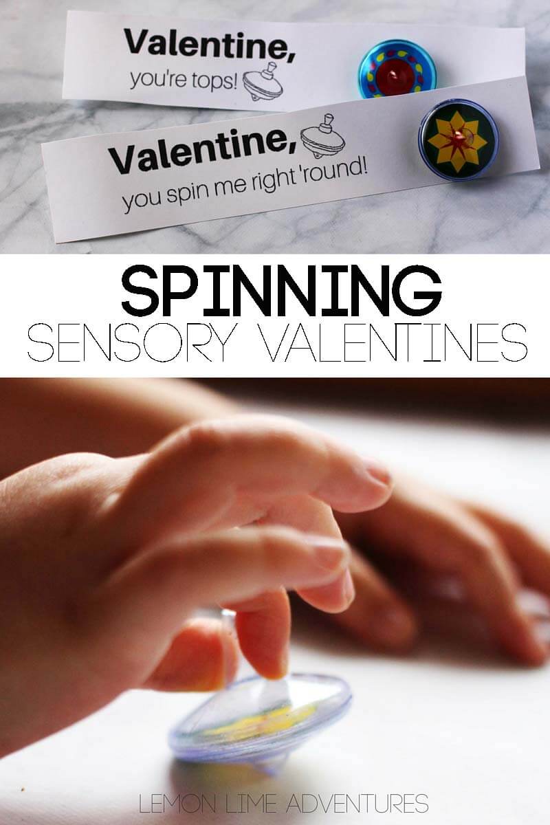 Spinning Sensory Valentine pin