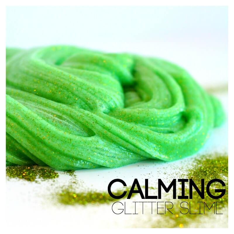 Calming-Slime-with-Glitter Essential OIls