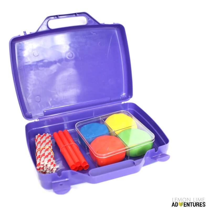 Engineering Kit for Kids with Playdough and Straws