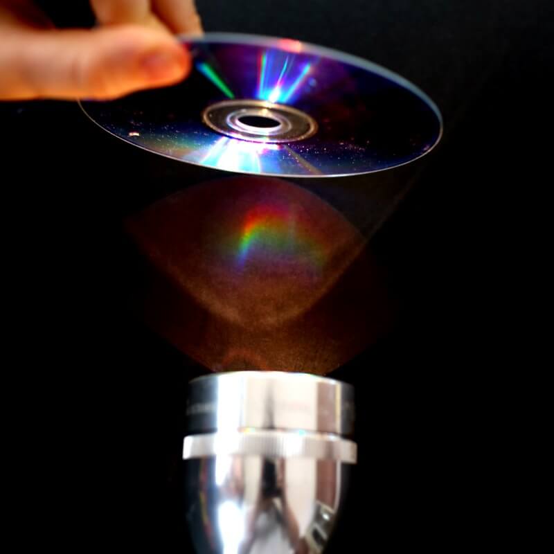 Making a Rainbow with a CD and Black Paper