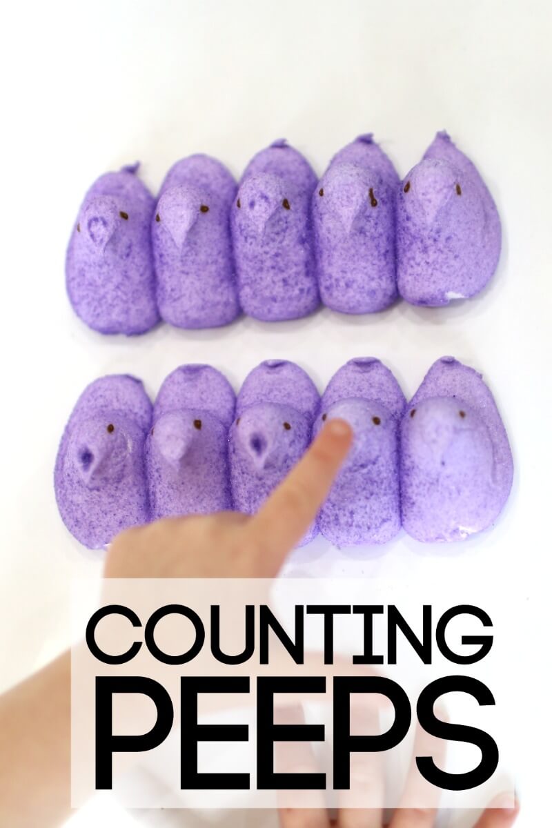 Counting Peeps Simple Easter Math Activity