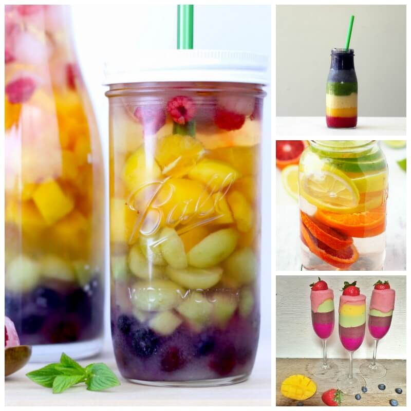 Rainbow Smoothies and Drink Recipes