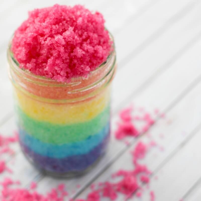Rainbow Sugar Scrub with Happiness Recipe