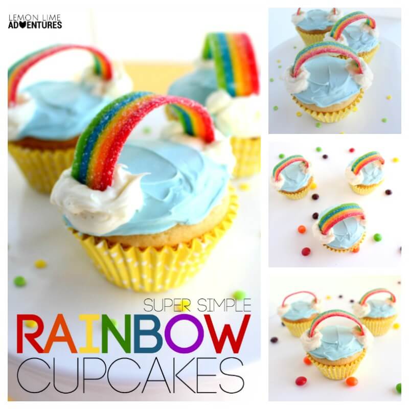 Super Simple Rainbow Cupcake Recipe
