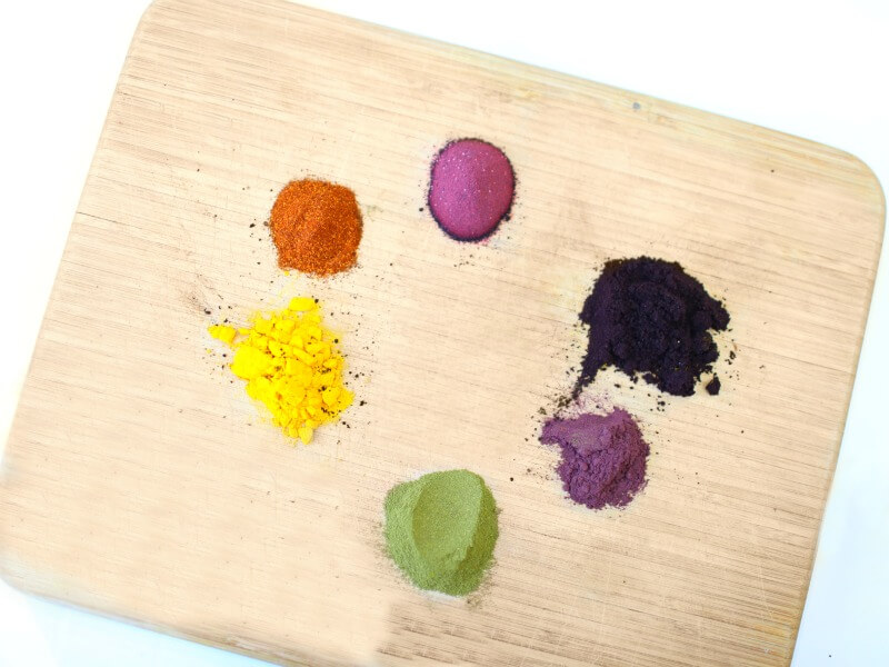 natural dyes for natural play dough