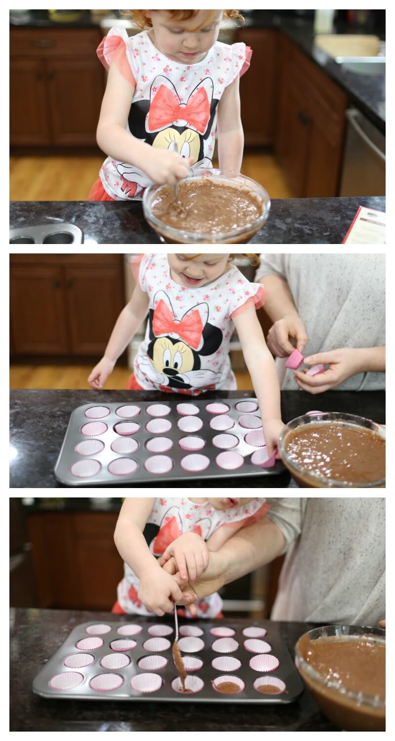 Making Minnie Cupcakes with Mommy