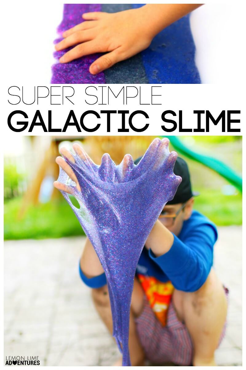 Super Simple Galactic Glitter Slime Recipe for Kids