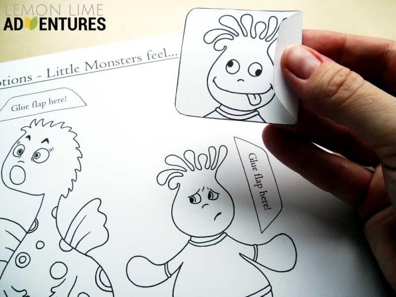 Monster Emotions Simple Emotions Activity