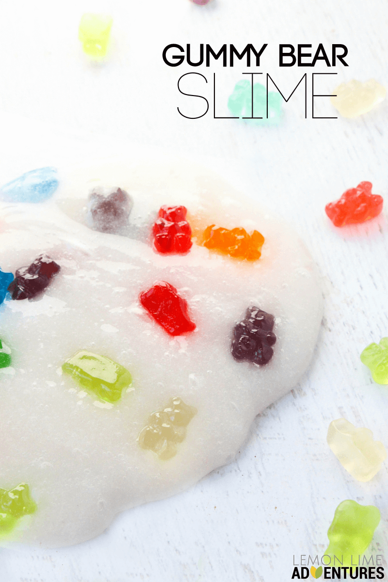 Super simple gummy bear slime!