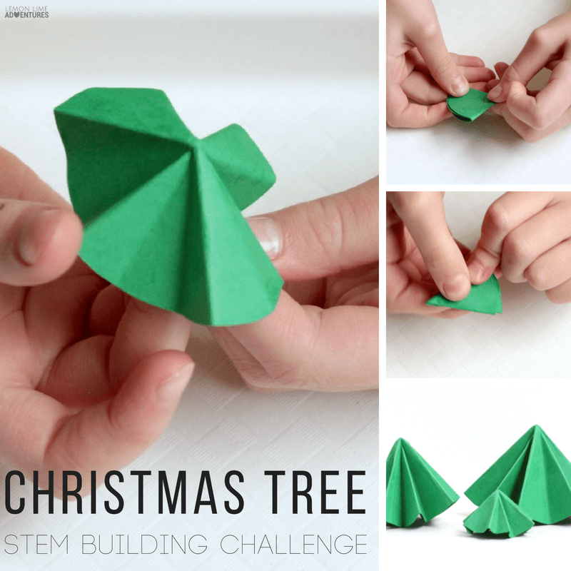 Combine Christmas with geometry and engineering in this super-fun Christmas tree building challenge that transforms paper circles into 3D trees!