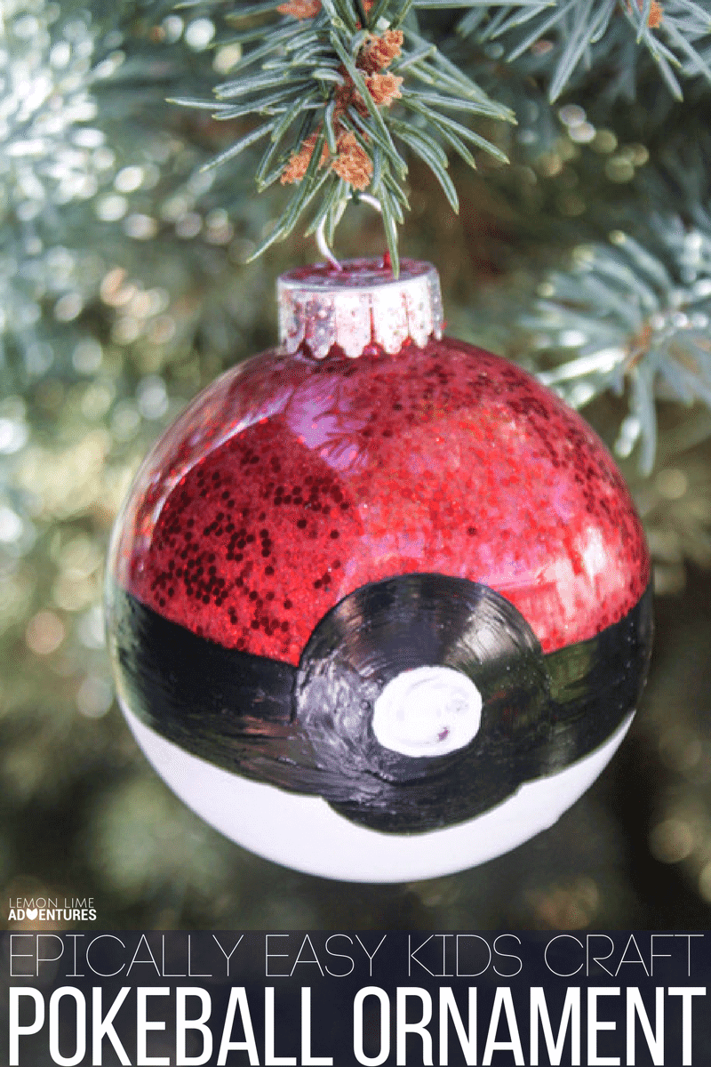 DIY Pokeball Christmas Ornament