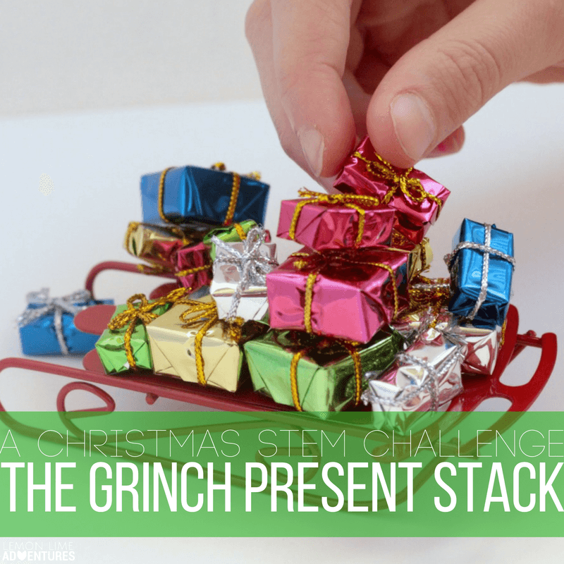 Christmas Present Stack Grinch STEM Challenge!