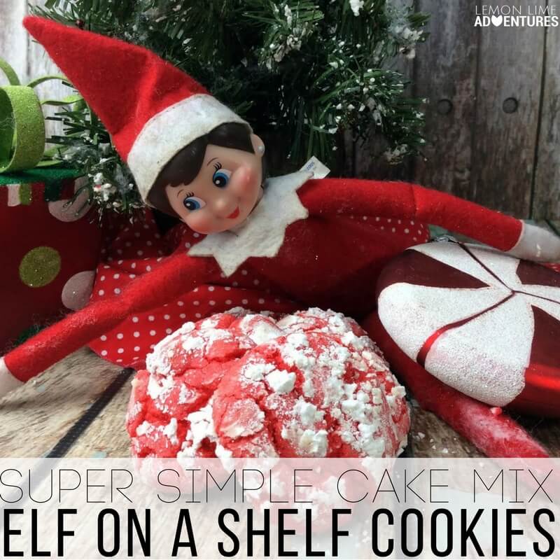 Super Simple Cake Mix Elf on a Shelf Cookies!