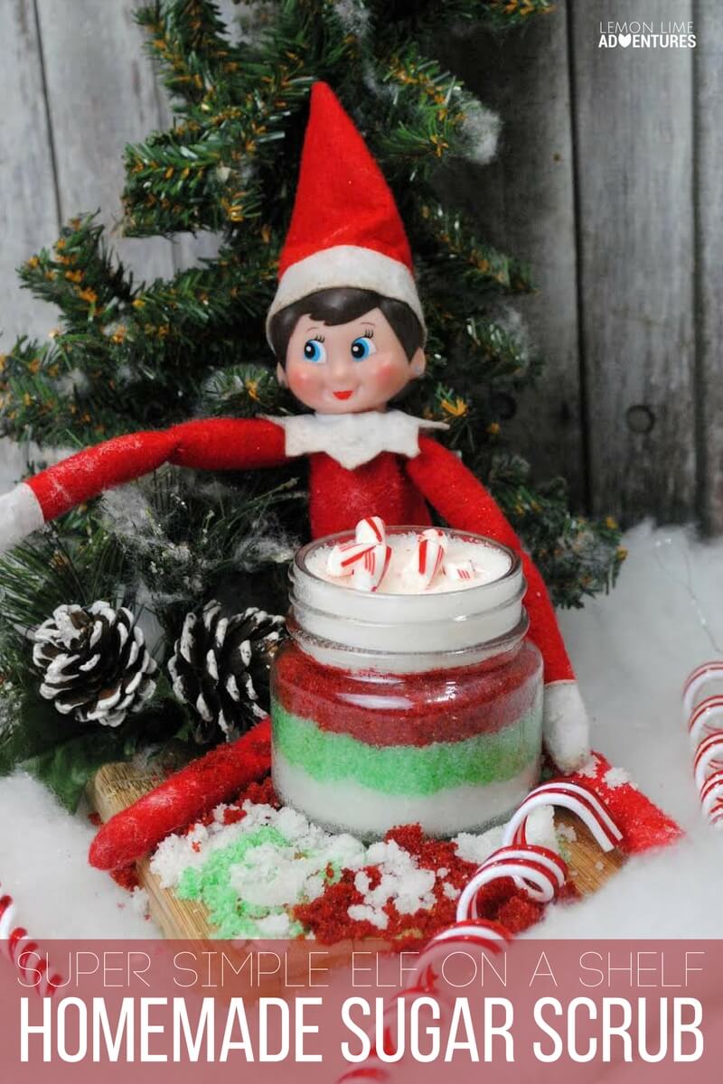 Super Simple Elf on a Shelf Homemade Sugar Scrub