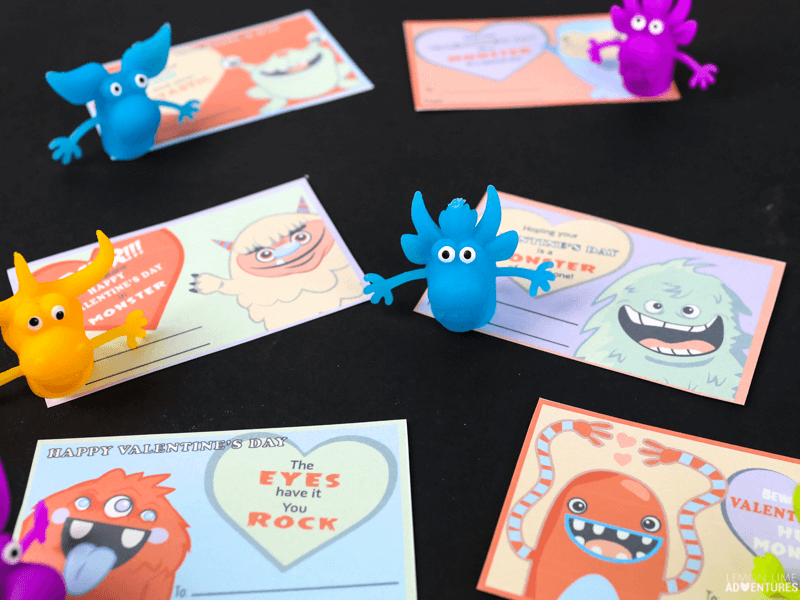Printable Monster Non-Candy Valentines