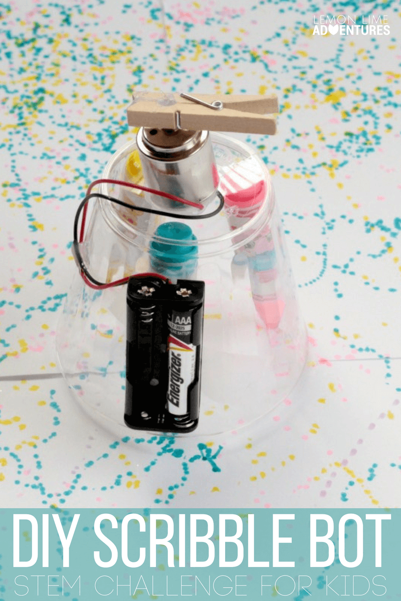 Kids will love making their own DIY scribble bot robot that draws on its own! STEM and electrical engineering has never been so fun!