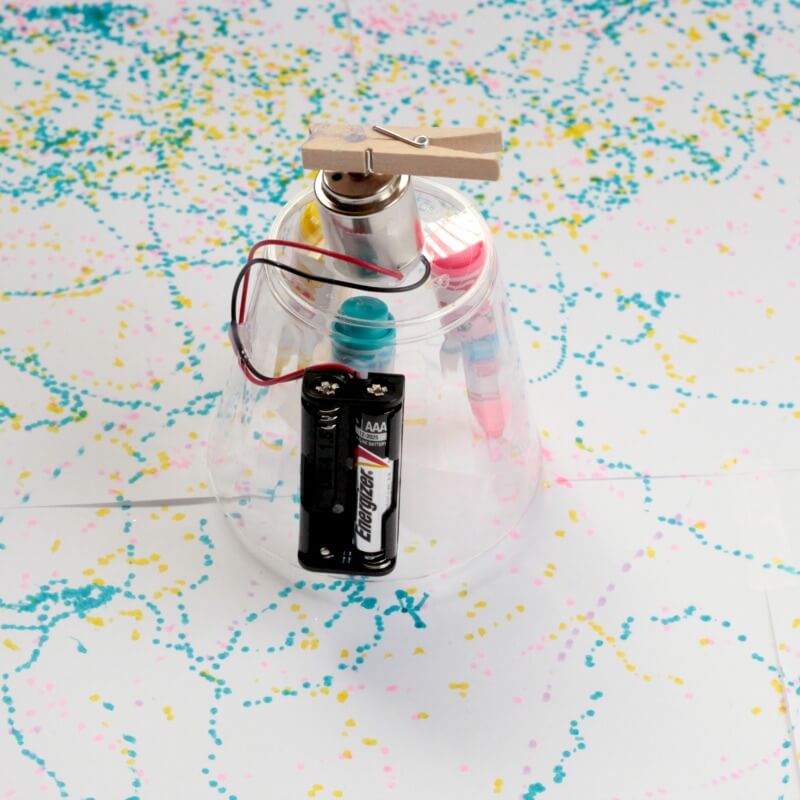 Kids will love making their own DIY scribble bot robot that draws on its own! STEM and electrical engineering has never been so fun!
