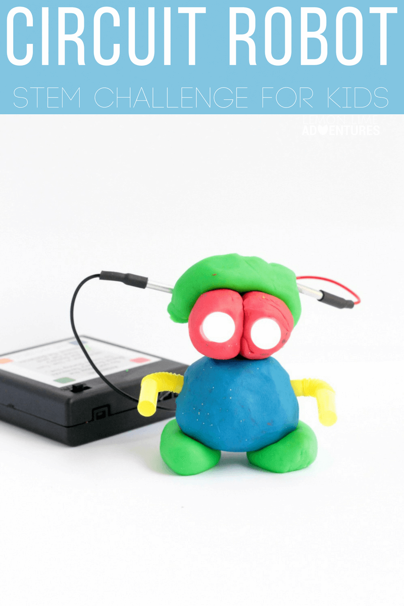 Kids will have such fun making this Squishy Circuits robot that has light-up eyes! A fun STEM project for robot-loving kids!