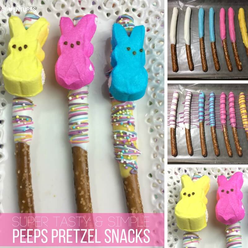 Super Tasty Peeps Pretzel Easter Snacks!