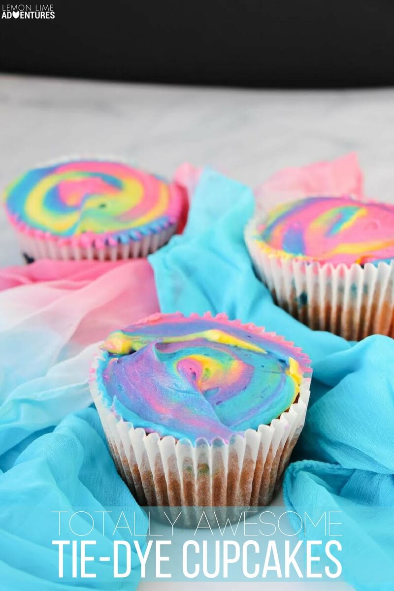 Totally Awesome Tie-Dye Cupcakes!