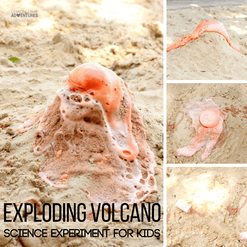 Make a realistic volcano science experiment by adding an explosive element to the traditional science project. This is the perfect outdoor science activity!