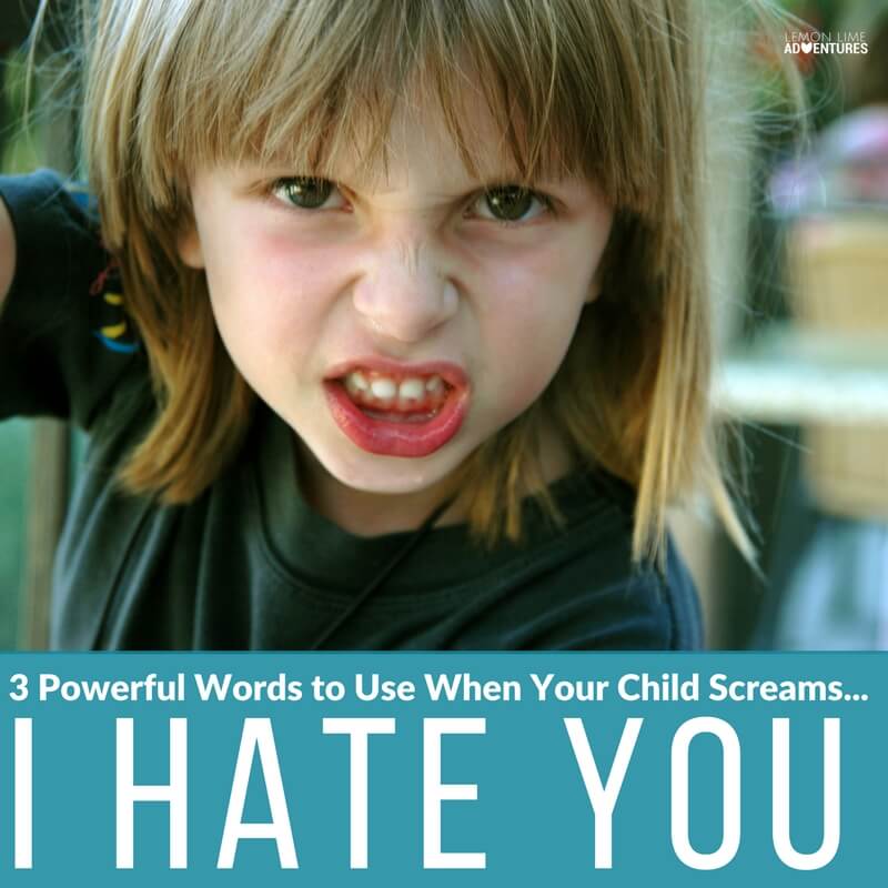 3 Powerful Words to use when Your Child Screams I Hate You