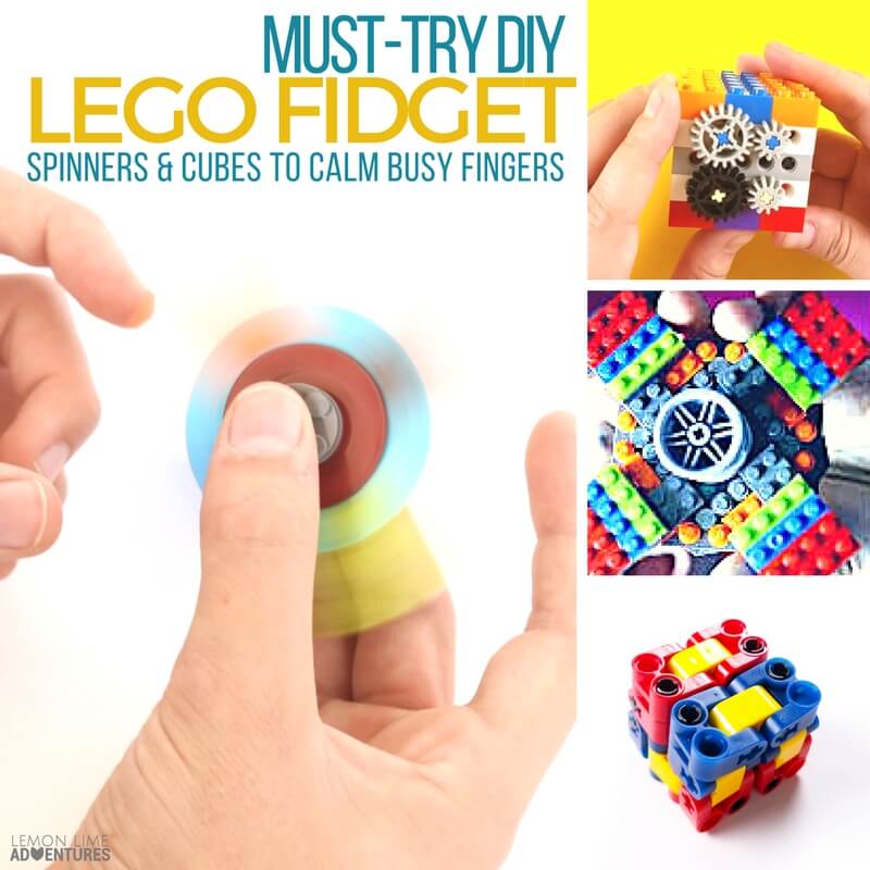 DIY Lego Fidget Spinners and Cubes for Busy Fingers