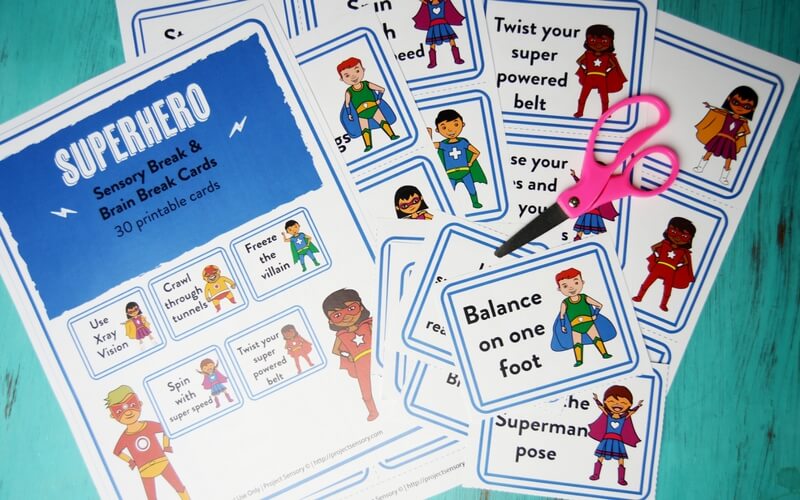 Totally Epic Superhero Brain Break Cards for Kids Who Can't Sit Still