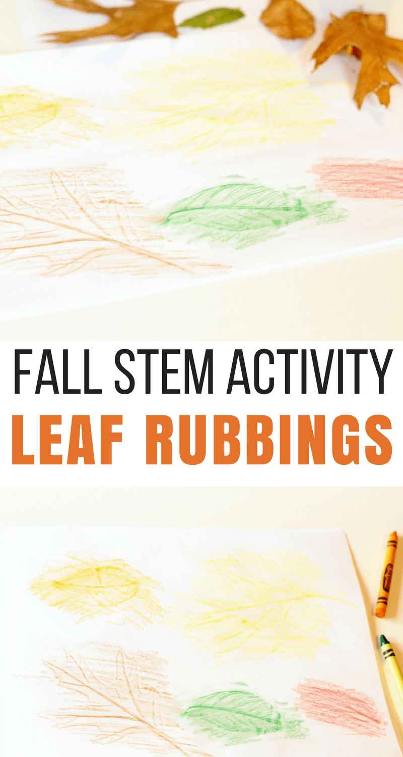 Fall Leaf Rubbing Sensory Activity!