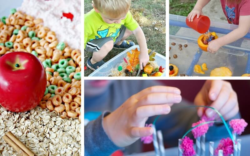 20 Totally Awesome Fall-Themed Sensory Bins for Kids!