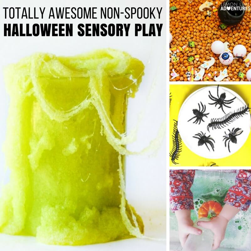 Totally Awesome Non-Spooky Sensory Play Ideas for Kids