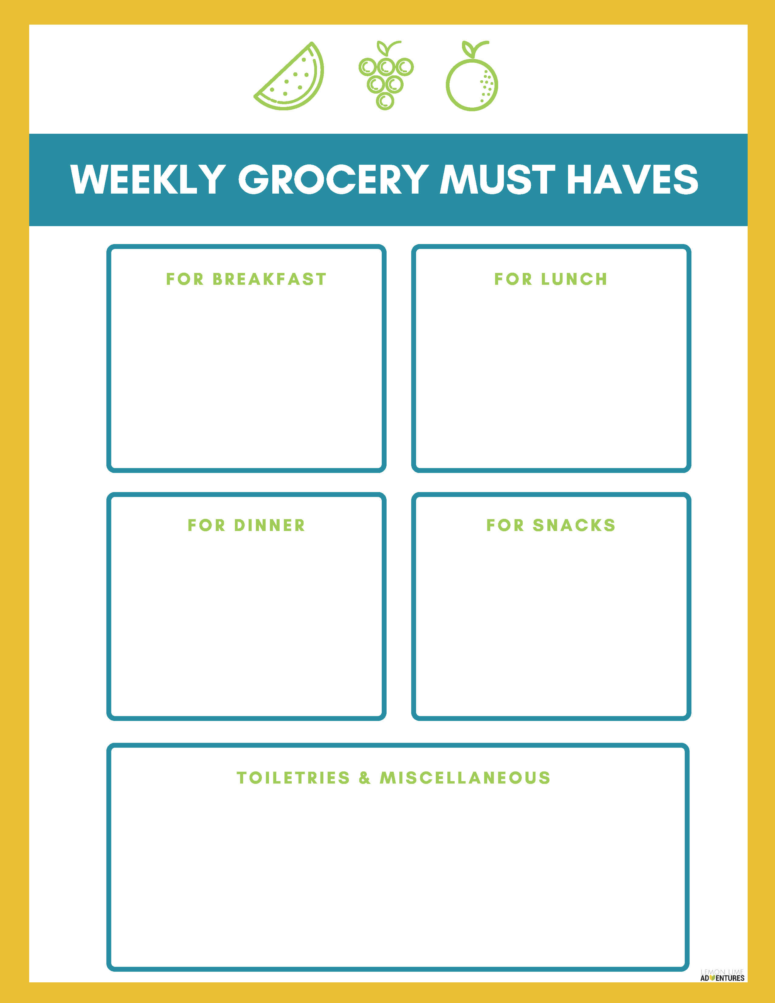 Weekly Grocery Must Haves Printable (1)